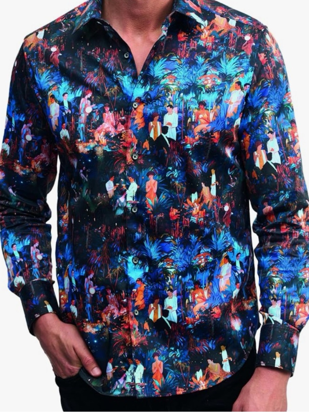 Robert Graham Men's Art to Wear Gatsby Long Sleeve
Button Down Shirt $238 Size M